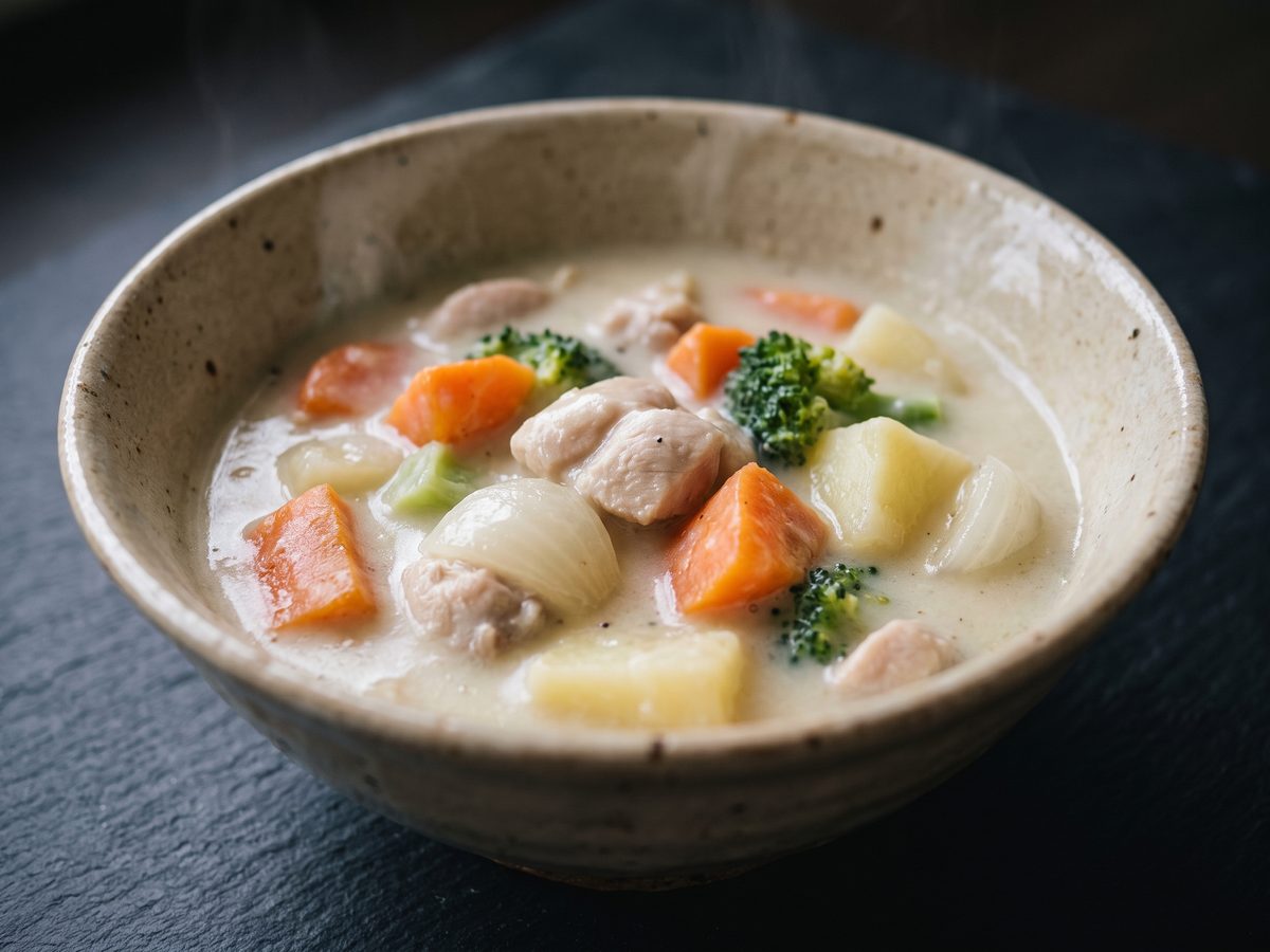 鶏むねの低脂質クリームシチュー（ルウなし）
