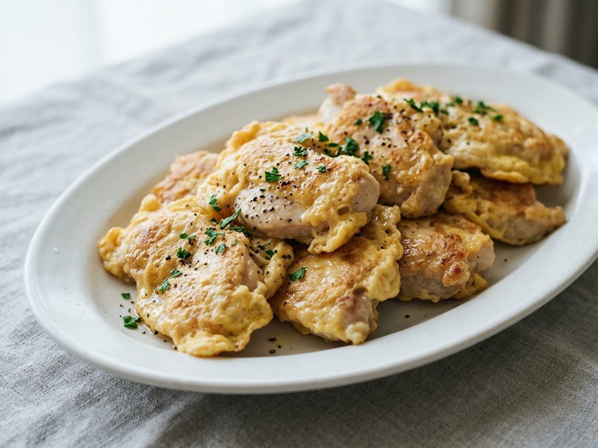 鶏むねのピカタ風卵焼き