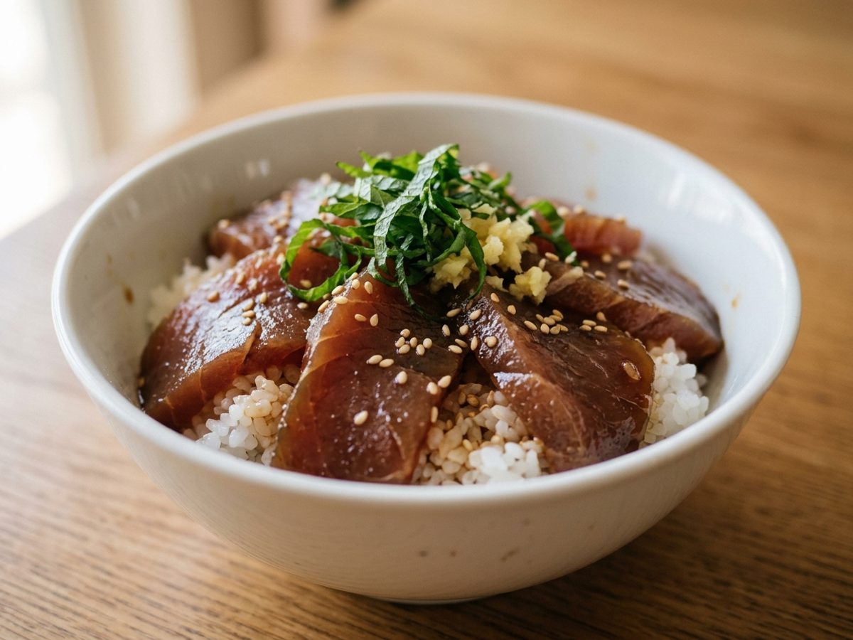 【脂質3g以下】まぐろの漬け丼
