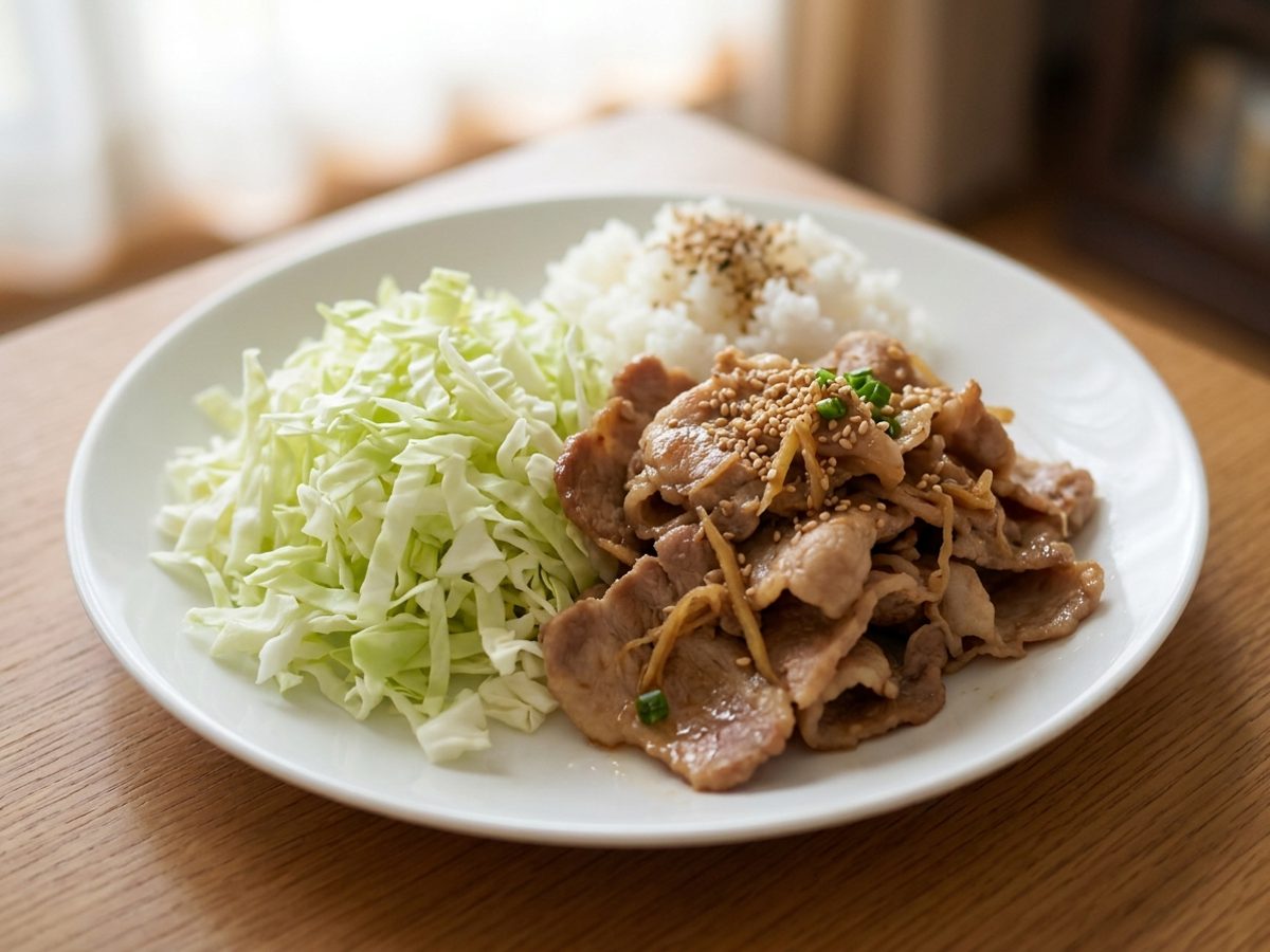【500kcal以内でタンパク質40g】豚もも生姜焼きプレート